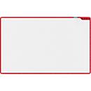 PLAYROOM Tableau blanc PLAYBOARD, acier émaillé e3, blanc, cadre en PET recyclé rouge, l. 750 x H 1180 mm