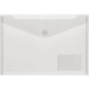 Poche pour documents FolderSys, format A4 paysage, fermeture velcro, PP, pochette pour cartes de visite