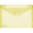 Poche pour documents FolderSys, format A5 paysage, fermeture velcro, PP, jaune