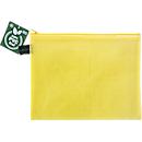 Pochette à fermeture éclair FolderSys, épaisseur 0,20 mm, A5, L 254 x H 200 mm, film sans PVC, jaune-transparent