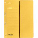 Pochette à œillets FALKEN, pour format A4, demi-rabat, 1 p., jaune