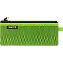 Pochette Leitz WOW Traveller à fermeture éclair, pochette transparente en filet et compartiment opaque, taille M, vert