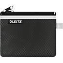 Pochette Leitz WOW Traveller à fermeture éclair, pochette transparente en filet et compartiment opaque, taille S, noir