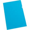 Pochettes coin - A4 - nervuré - 120 microns - bleu - 25 p. - notre marque Schäfer Shop Select