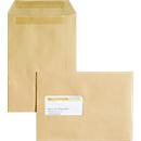 Pochettes d'expédition brunes, C5 avec fenêtre, 500 pièces