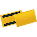 Pochettes magnétiques pour étiquettes et identification l. 150 x H 67 mm, 50 p., jaune