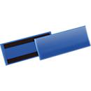 Pochettes magnétiques pour étiquettes et identification l. 210 x H 74 mm, 50 p., bleu