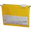 Pochettes suspendues Eichner, pour formats jusqu'à A4, PVC, 10 p., jaune