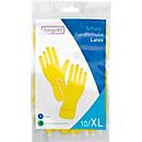 Poetshandschoenen - latex - poedervrij - herbruikbaar - maat XL - geel - 1 paar