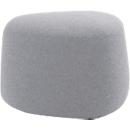 Polstermöbel Leyform GOGO Pouf, klein, oval, B 550 x T 515 x H 440 mm, mit Gleitern, Stoffbezug, grau