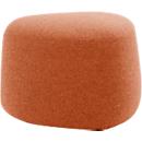 Polstermöbel Leyform GOGO Pouf, klein, oval, B 550 x T 515 x H 440 mm, mit Gleitern, Stoffbezug, terracottabraun