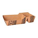 Pommesbox Papstar Maori, Einweg, 2 Fächer, mittel, L 185 x B 100 x H 36 mm, FSC®-zertifizierte Pappe, braun, 480 Stück