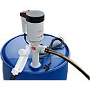 Pompe électrique CEMO ECO-1, pour IBC, profondeur d'immersion 1200 mm, moteur 230V, 450 W, tuyau PVC de 2m, buse
