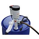 Pompe électrique CEMO, pour fût, profondeur d'immersion de 1 000 mm, moteur 230 V, 450 W, tuyau en PVC de 2 m, pistolet de distribution