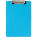 Porte-bloc MAUL, format A4, plastique, avec œillet de suspension, bleu néon-transparent