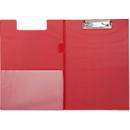 Porte-bloc Maul MAULpoly, A4, poche intérieure, boucle de stylo, largeur de serrage 8 mm, à suspendre, L 320 x l 228 x H 13 mm, carton/polypropylène, recyclable, rouge