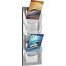 Porte-brochures mural - métal et acylique - 5 x format format A4