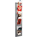 Porte-brochures mural - métal et acylique - 6 x format DIN long