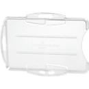 Porte-carte Durable, pour 2 cartes au format vertical/transversal, avec languettes de fixation, L 95 x H 70 mm, polystyrène, transparent, 10 pièces