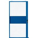 Porte coulissante, pour système de cloison grillagée, l. 1110 x H 2110 mm, bleu