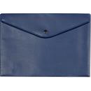 Porte-documents FolderSys, fermeture à pression noire, polypropylène, format A4, bleu, 10 pièces