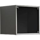 Porte en verre pour étagère en cube, noir