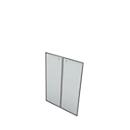 Porte en verre X-TIME WORK, 3 HC, satiné, cadre en alu, l. 860 x P 5 x H 1280 mm