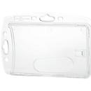 Porte-étiquette Durable HARTBOX, pour 1 carte au format vertical/transversal, prédécoupé au pouce, pattes de fixation, L 101 x H 71 mm, polystyrène, transparent, 10 pièces