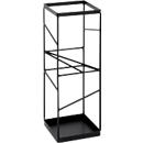 Porte-parapluies HAKU, L 170 x P 170 x H 490 mm, tube acier noir