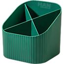 Porte-plume HAN Karma, 4 compartiments de hauteur différente, L 111 x H 105 x P 111 mm, plastique recyclé, vert