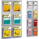Porte-prospectus design, format A4, 3 compartiments