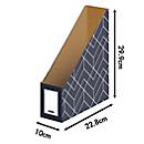 Porte-revues BANKERS BOX® Décor, carton certifié FSC®, L 237 x l 106 x H 303 mm, pour formats A4, bleu nuit, 5 pièces