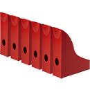 Porte-revues Basic DURABLE, format A4, polystyrène, rouge