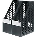 Porte-revues HAN, largeur 115 mm, plastique, 2 p., noir