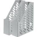 Porte-revues HAN, largeur 76 mm, plastique, 2 p., gris clair