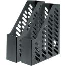 Porte-revues HAN, largeur 76 mm, plastique, 2 p., noir