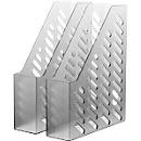 Porte-revues HAN, largeur 76 mm, plastique, 2 p., translucide-gris