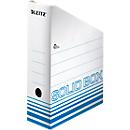 Porte-revues Solid Box - 4607 - en carton recyclé FSC - dos 100 mm - blanc-bleu - 10 pièces