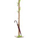 Portemanteau Easycloth, en bois massif, avec porte-parapluie, vert