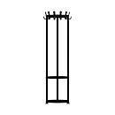Portemanteau Functionals KROK ROUND Raven Black, 36 crochets, porte-parapluies avec égouttoir, acier/aluminium/plastique, noir