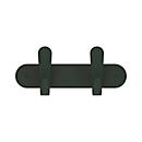 Portemanteau mural Functionals KROK HJH 30 Pine Green, 4 crochets, jusqu'à 10 kg, acier et plastique, vert