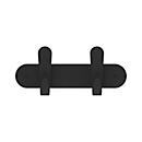 Portemanteau mural Functionals KROK HJH 30 Raven Black, 4 crochets, jusqu'à 10 kg, acier et plastique, noir