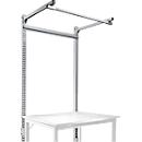Portique av. contrefort, Poste de travail modulaire STANDARD table de travail/établi UNIVERSAL/PROFI, 1250 mm, alu argent