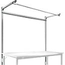 Portique av. contrefort, Poste de travail modulaire STANDARD table de travail/établi UNIVERSAL/PROFI, 1750 mm, alu argent