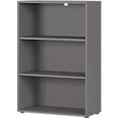 Porto archiefplank, 2 legborden, 3 OH, B 800 x D 400 x H 1200 mm, grafiet