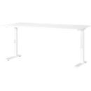 Porto bureau, mechanisch in hoogte verstelbaar, C-poot, B 1600 x D 800 x H 680-910 mm, wit/wit