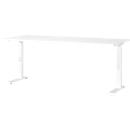 Porto bureau, mechanisch in hoogte verstelbaar, C-poot, B 1800 x D 800 x H 680-910 mm, wit/wit