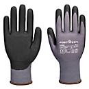 Portwest Gants de protection ESD 15 Nitrile Essential, mousse de nitrile/microfibre de carbone, gris-noir, XL, 12 paires