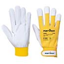 Portwest Gants de protection Tergsus, Velcro, chèvre/coton/polyester, L, jaune, 1 paire