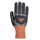 Portwest Schutzhandschuh CT Cut D18, Schnittschutz-Level D, Touchscreen-fähig, Nitrilschaum, XL, grau-schwarz, 1 Paar